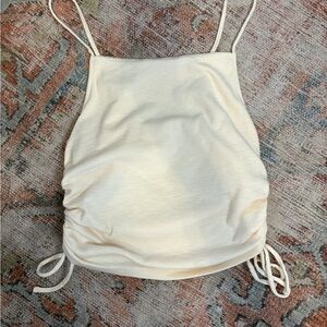 Aerie Cream Camisole Top with Adjustable Sides
